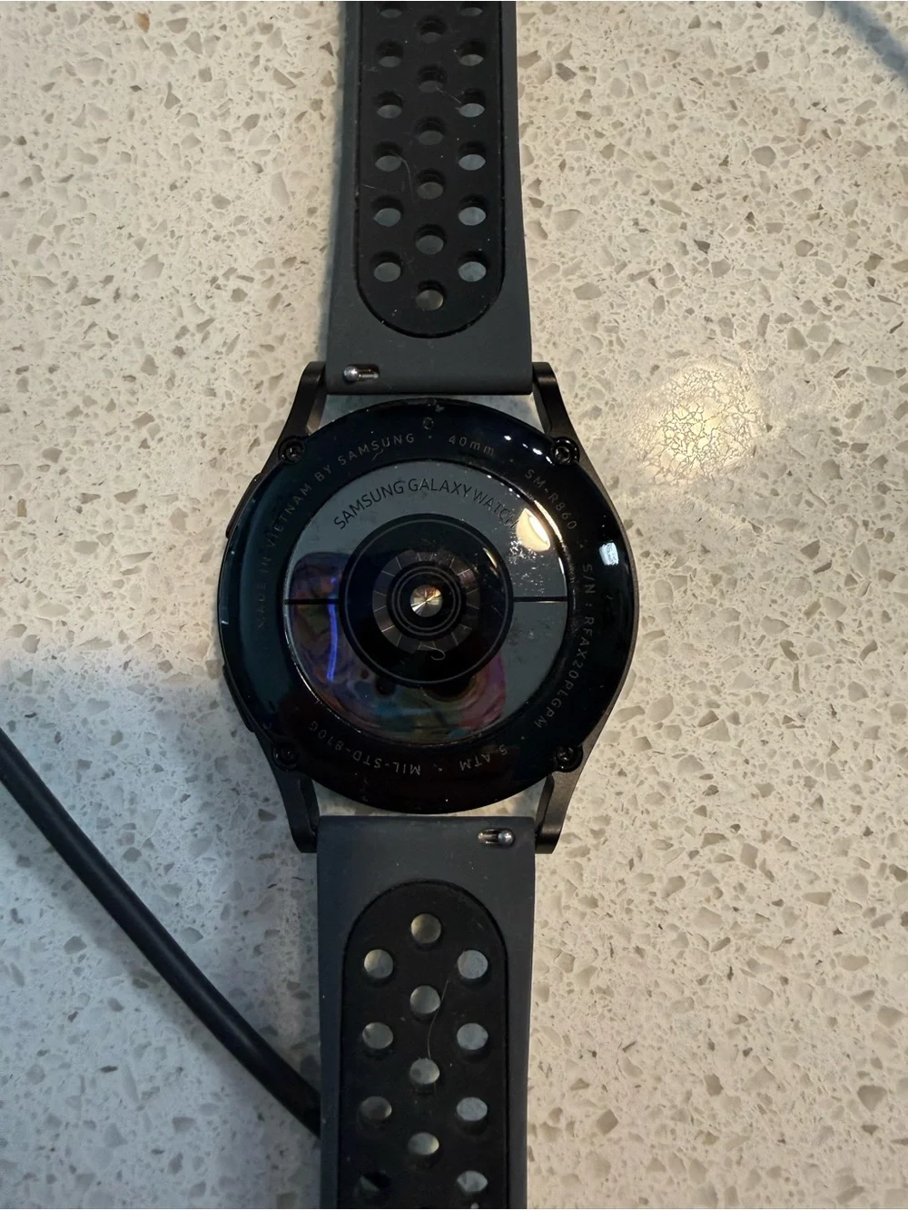 Samsung Black Fitness Smartwatch with Perforated Sport Band